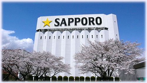 サッポロビール仙台工場の桜